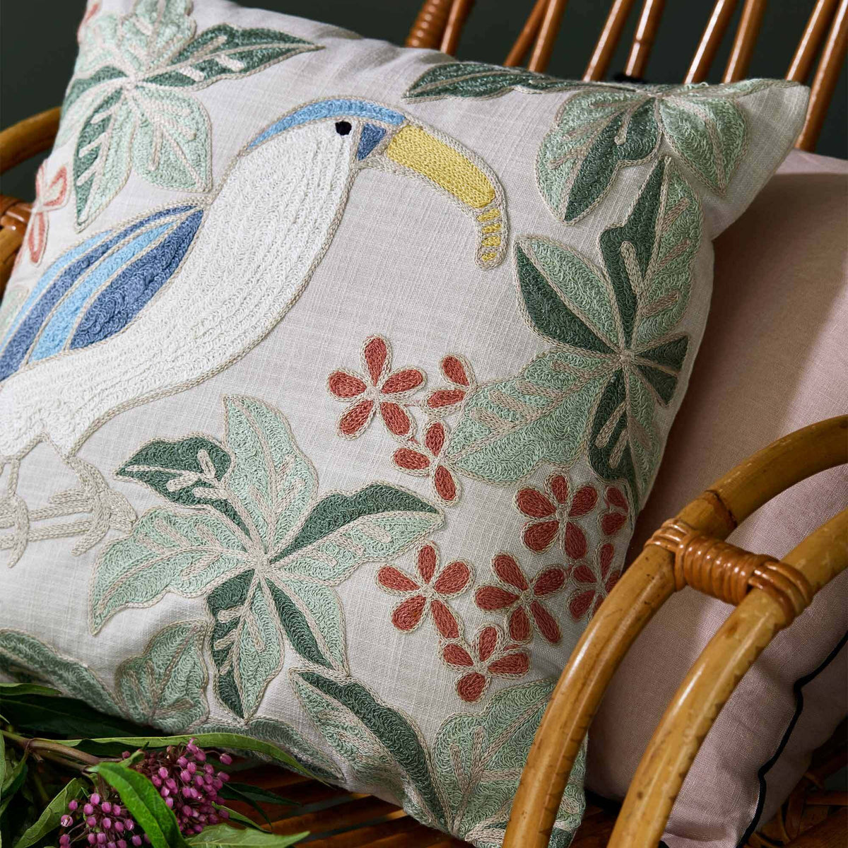 Housse De Coussin Tucana Naturel Multicolore - Madura - The Cool Republic