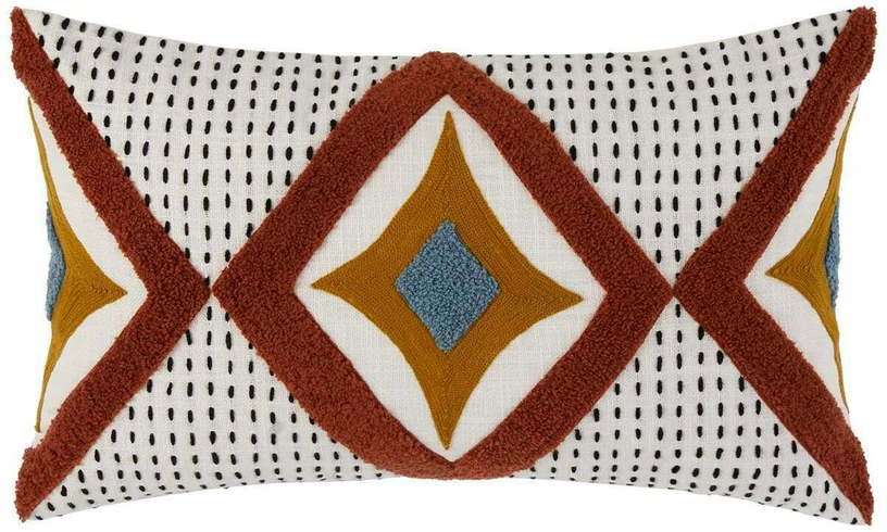 Housse De Coussin Zayi Blanc Cassé Et Terracotta - Madura - The Cool Republic