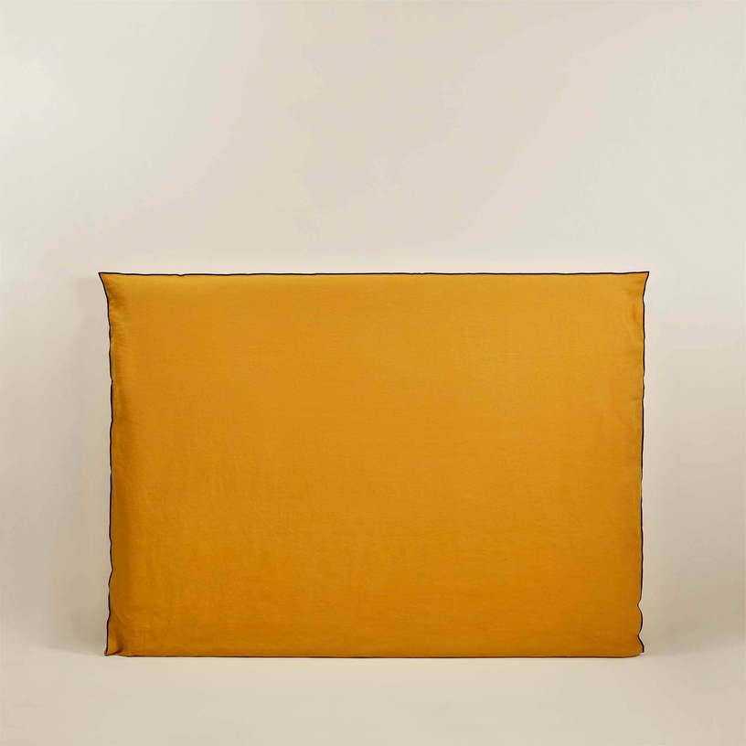 Housse De Tête De Lit Jaune Ocre Et Bourdon Noir 190 x 134 cm Carlina - Madura - The Cool Republic