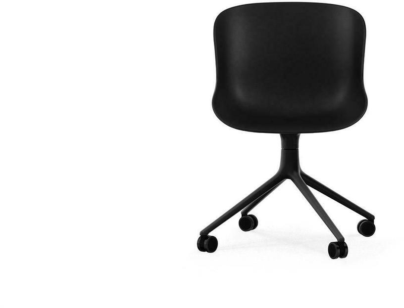 Hyg Chair Swivel 4W Black Alu - Normann Copenhagen - The Cool Republic