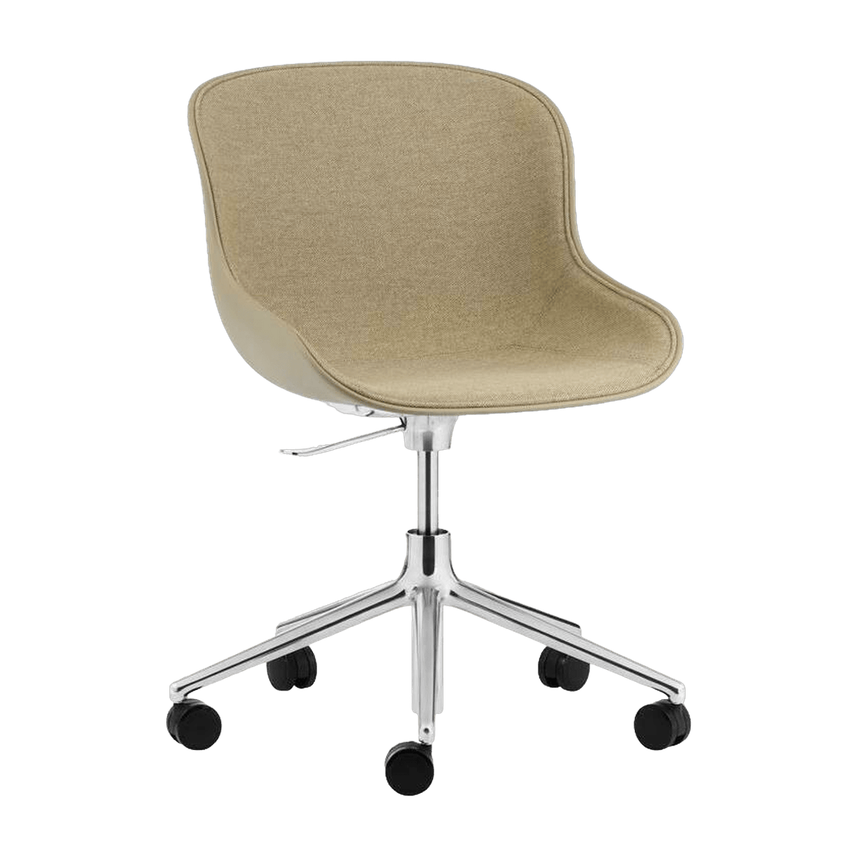 Hyg Chair Swivel 5W Gaslift Front Upholstery Black Alu - Normann Copenhagen - The Cool Republic