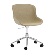 Hyg Chair Swivel 5W Gaslift Front Upholstery Black Alu - Normann Copenhagen - The Cool Republic