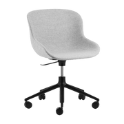 Hyg Chair Swivel 5W Gaslift Full Upholstery Black Alu - Normann Copenhagen - The Cool Republic