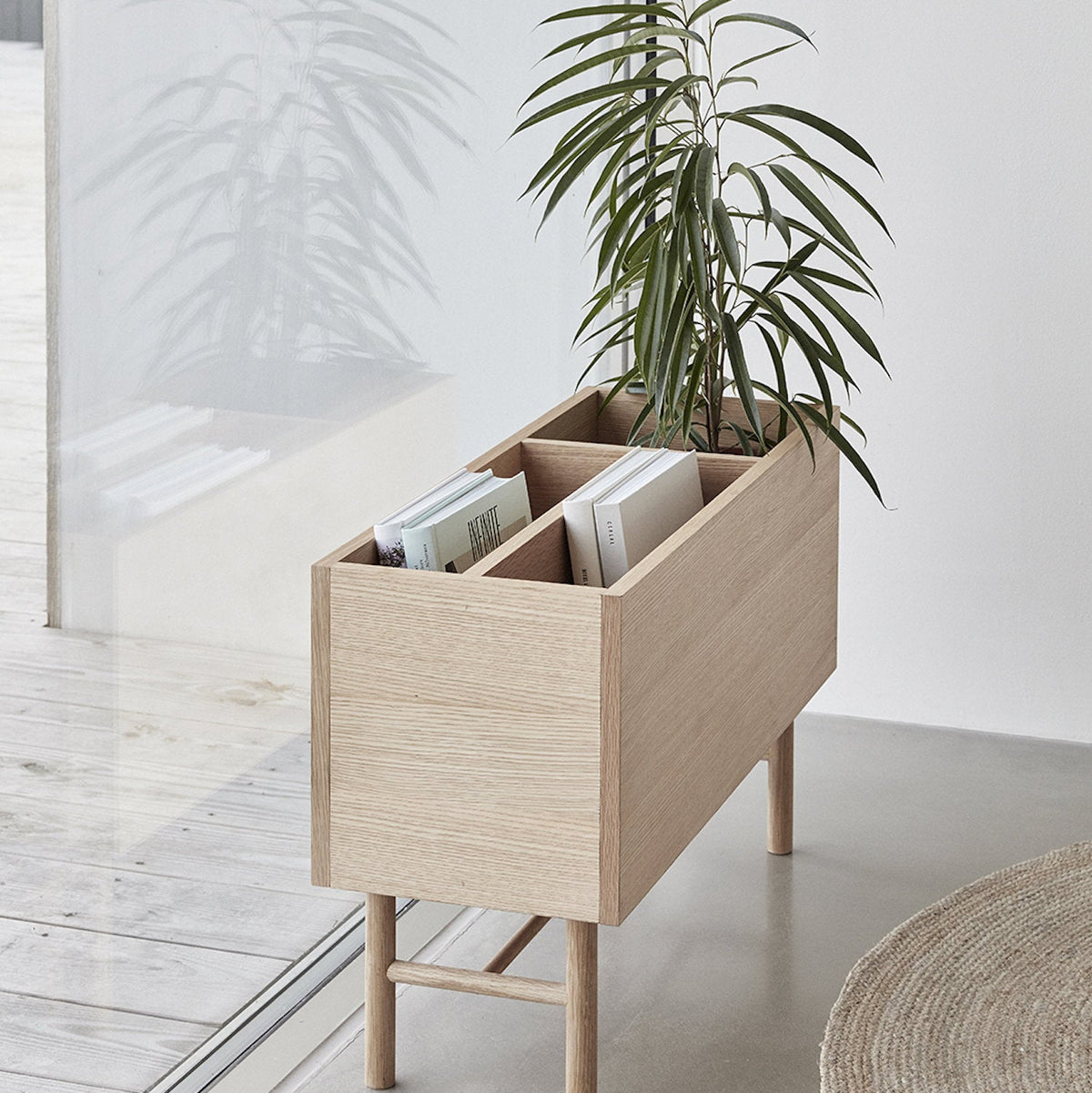 Jardinière en chêne naturel - Hübsch - The Cool Republic