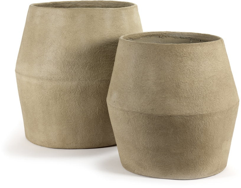 Jardinière en papier mâché beige 47 cm Earth - Serax - The Cool Republic