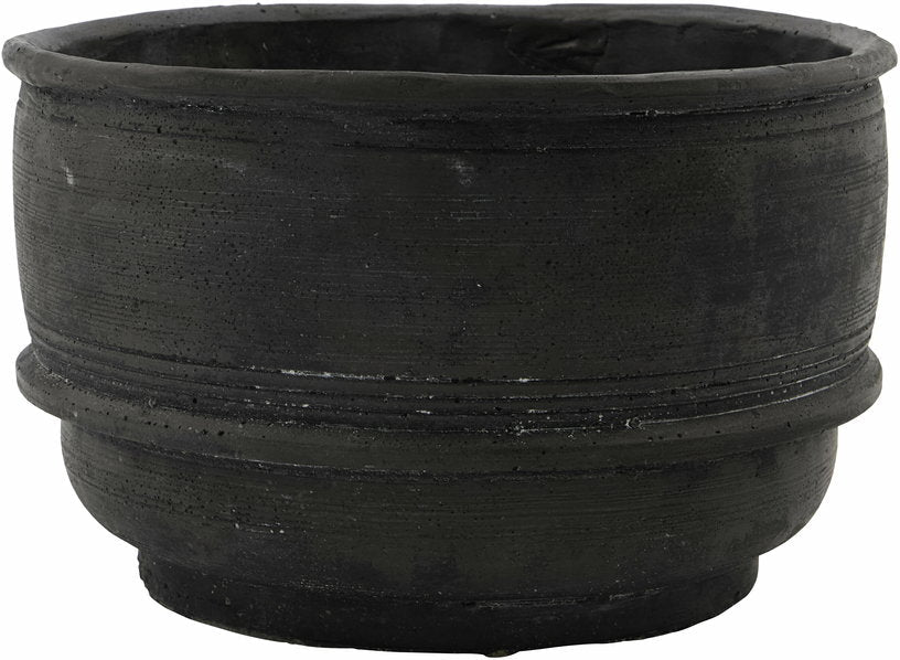 Jardinière Ground en béton noir 14 cm - House Doctor - The Cool Republic