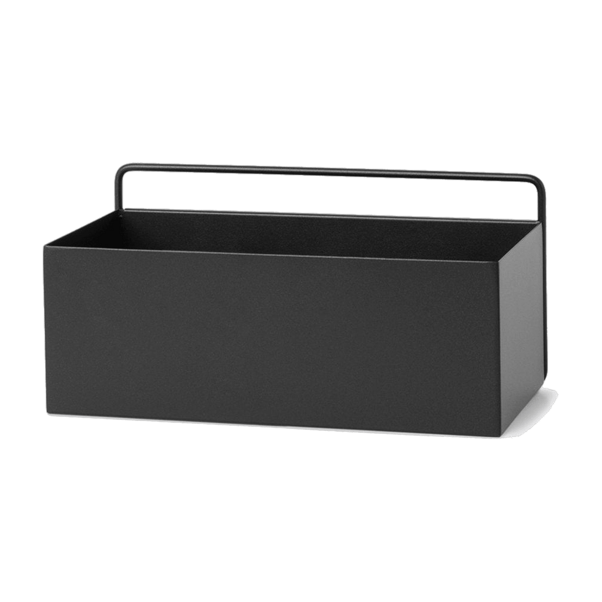 Jardinière murale rectangulaire en acier noir Wall Box - Ferm Living - The Cool Republic