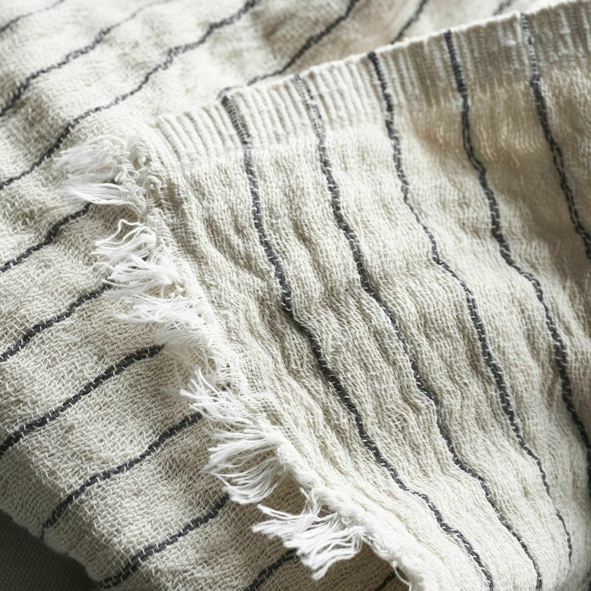 Jeté Hdalice Stripe Gris Foncé - House Doctor