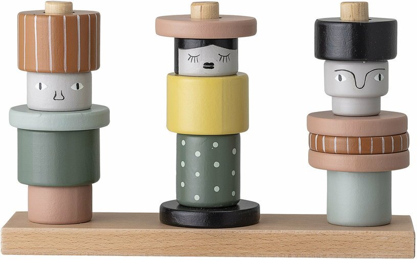 Jeu de figurine en bois gris Willia - Bloomingville mini - The Cool Republic