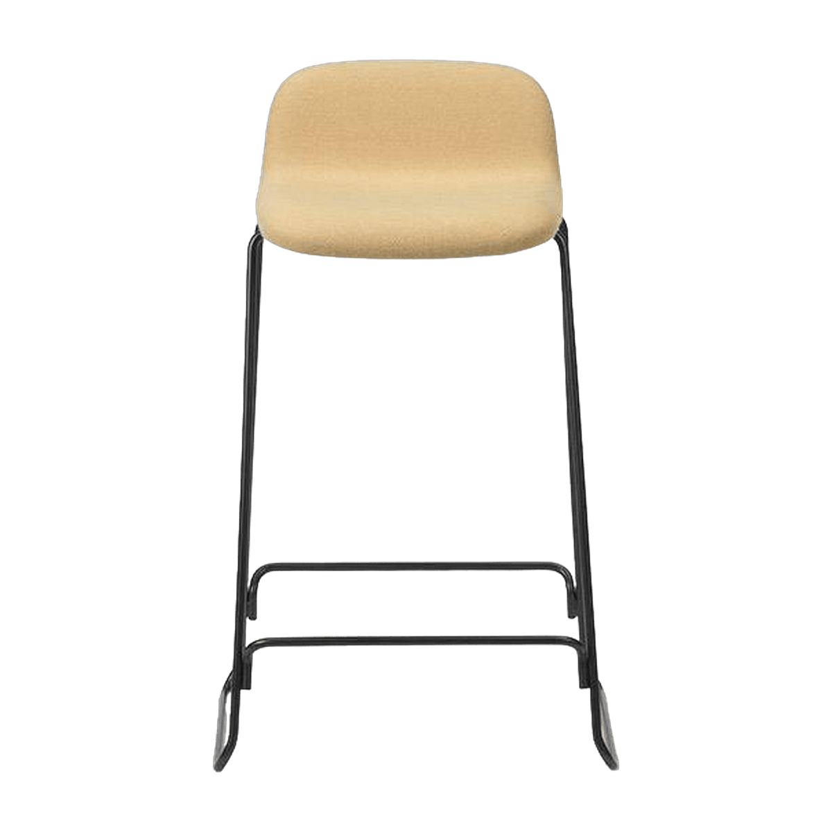 Just Barstool 65 Cm W. Back Full Uph. Acier noir - Normann Copenhagen - The Cool Republic