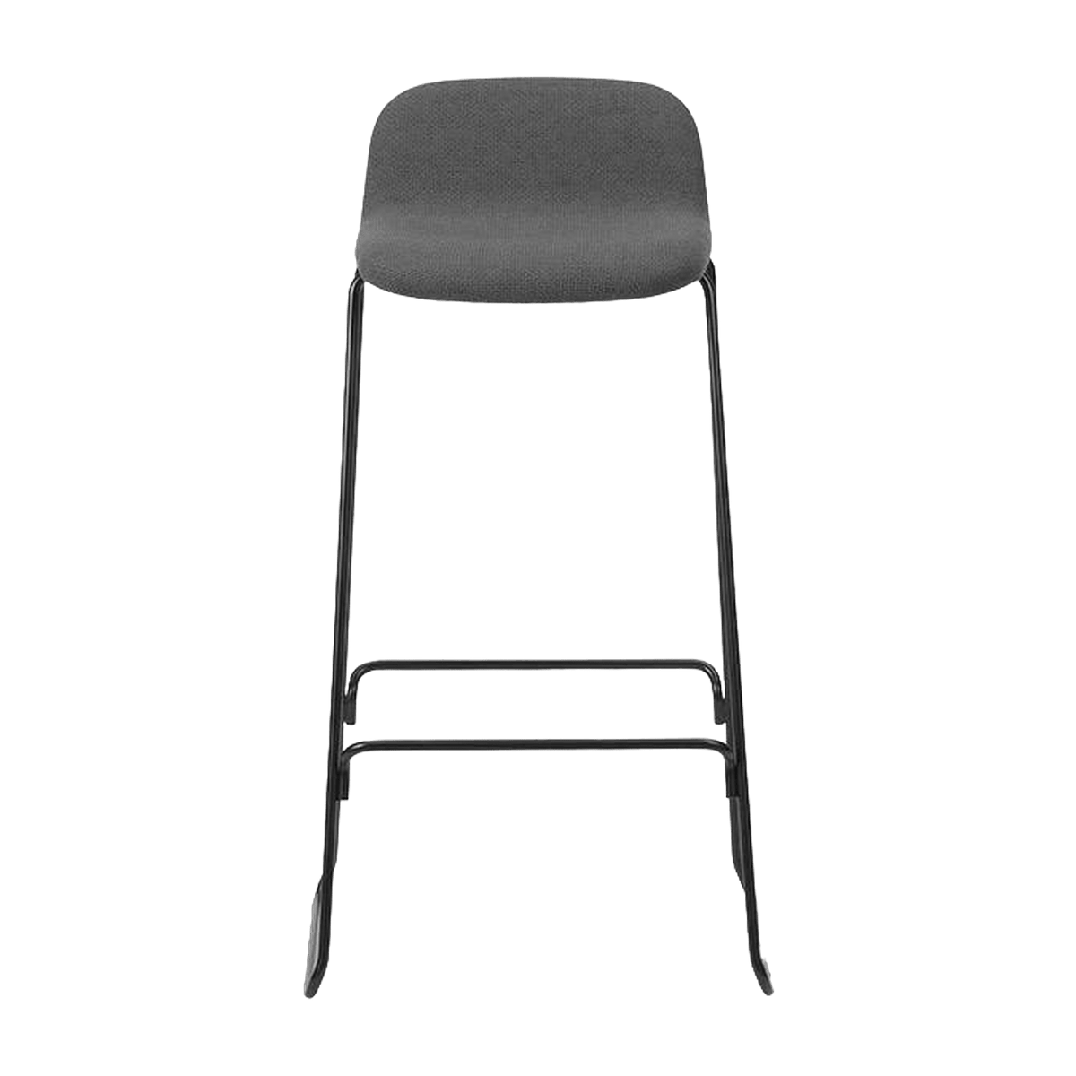 Just Barstool 75 Cm W. Back Full Uph. Acier noir - Normann Copenhagen - The Cool Republic