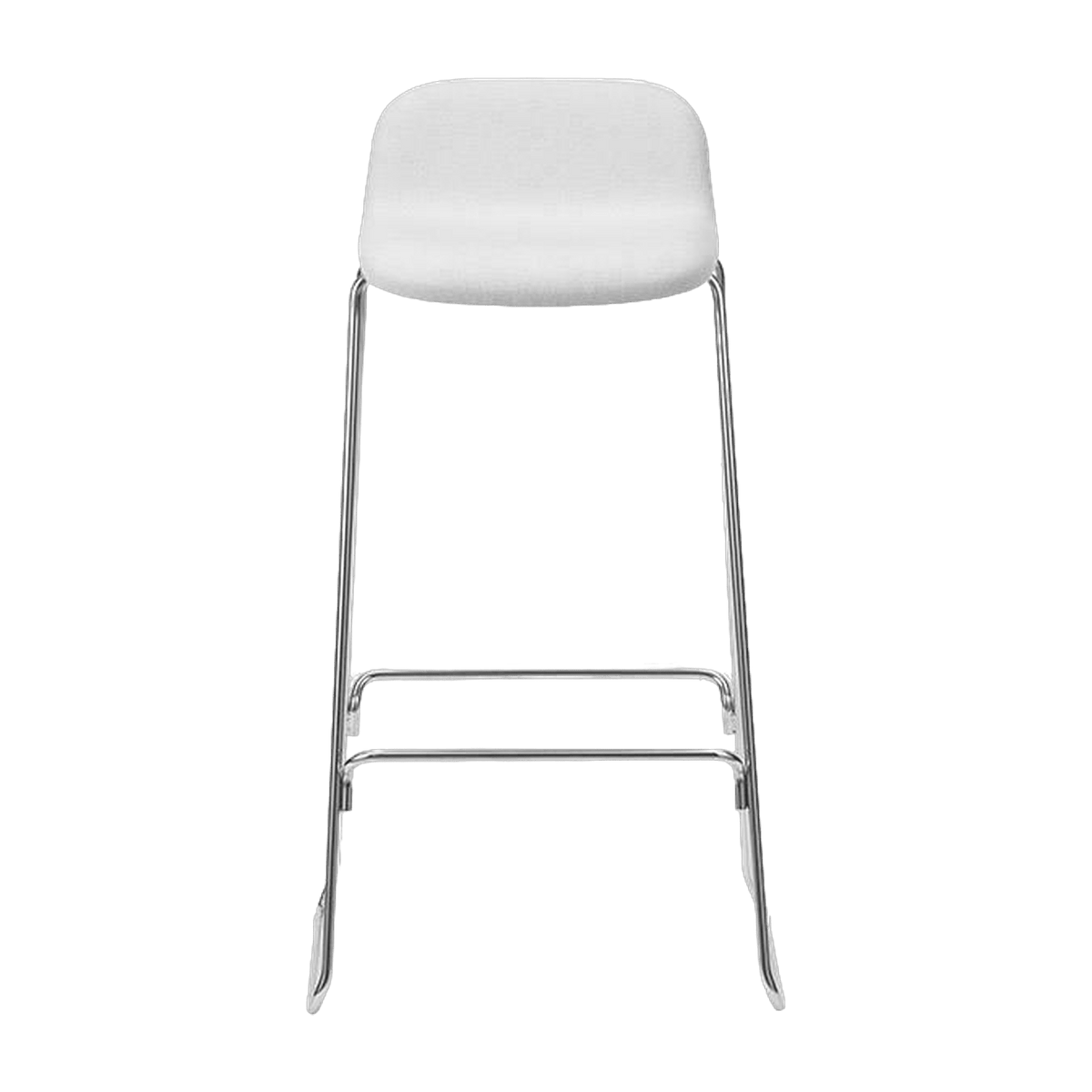 Just Barstool 75 Cm W. Back Full Uph. Chrome - Normann Copenhagen - The Cool Republic