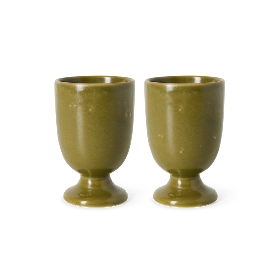 Set di 2 tazze in gres verde 7,3x11,3cm Farmhouse Ceramics - HKliving