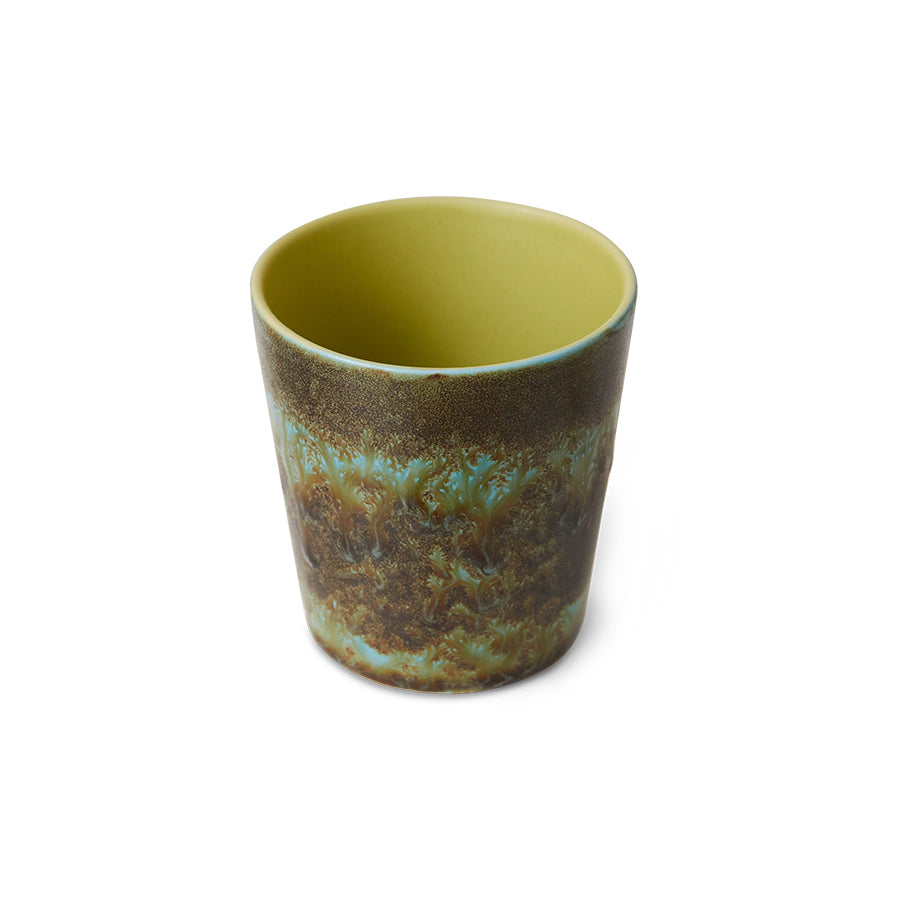 Green Stoneware Coffee Cup Tidal - HKLIVING