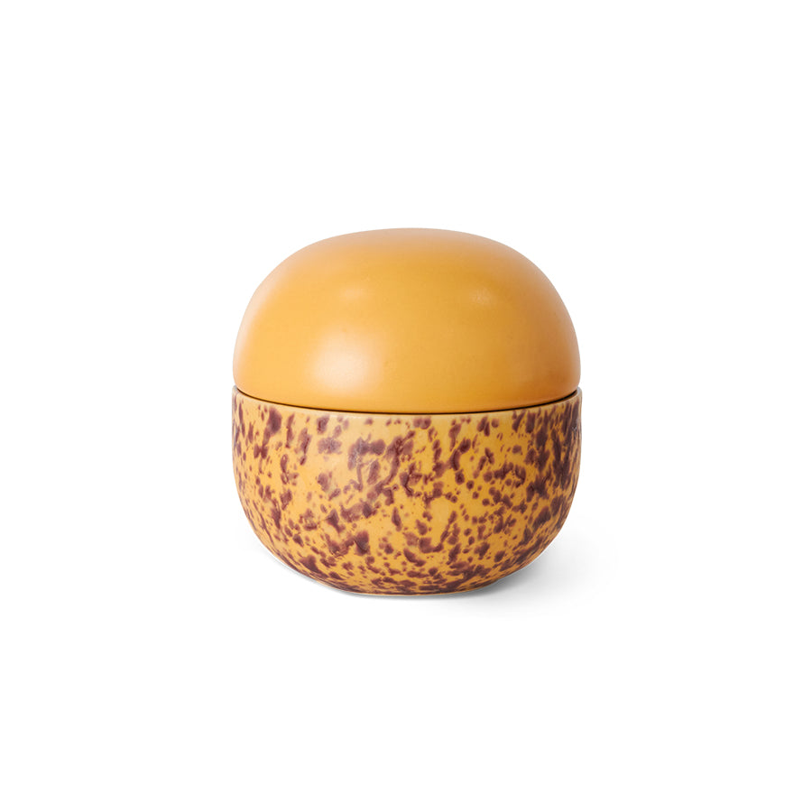 Yellow stoneware sugar pot Bay - HKLIVING