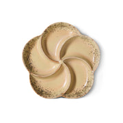 Bandeja de aperitivo de gres beige 20cm Vaisselle 70s - HKLiving