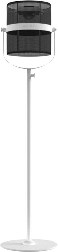 Lampadaire abat - jour charbon et pied blanc La Lampe Paris - Maiori - The Cool Republic