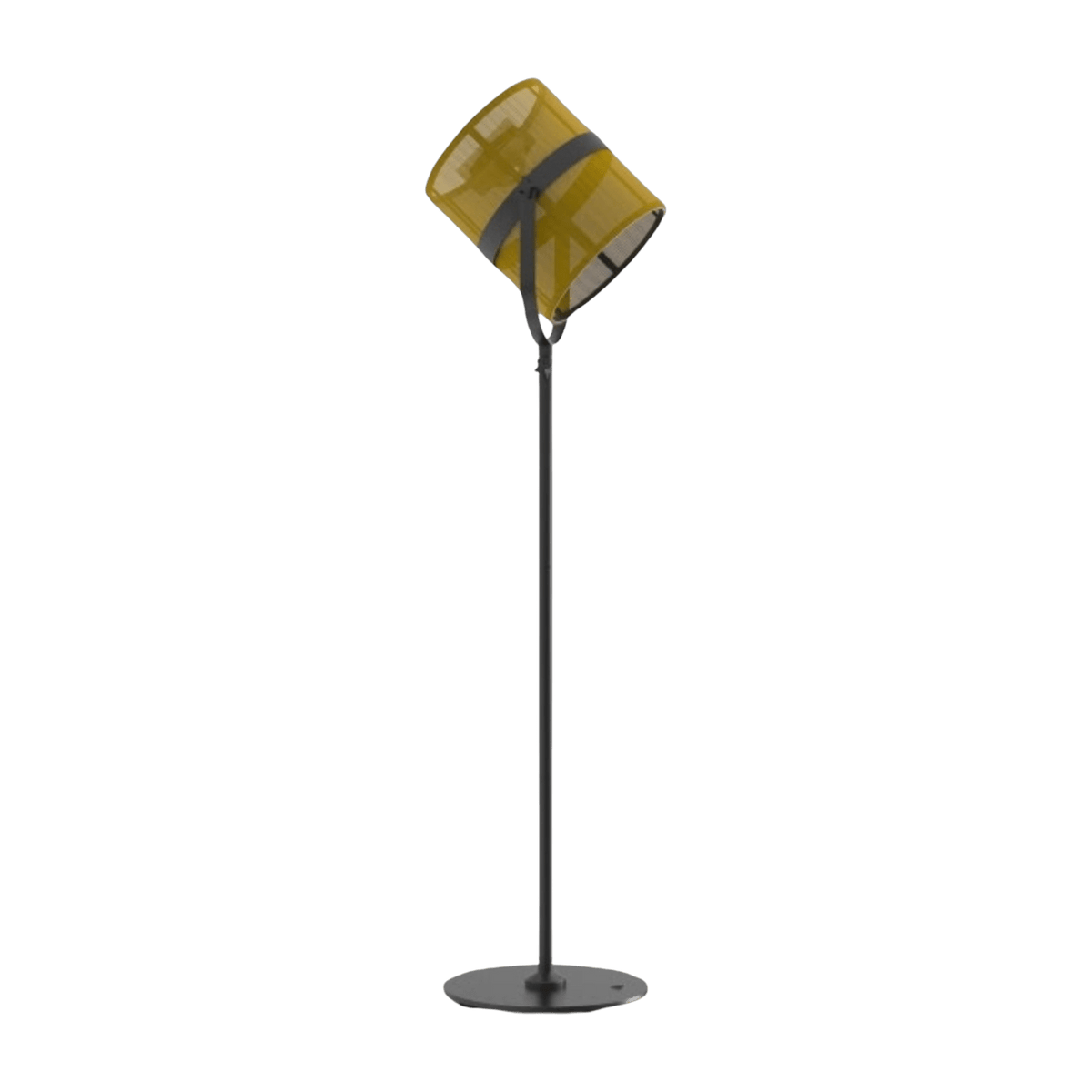 Lampadaire abat-jour citron et pied charbon La Lampe Paris - Maiori - The Cool Republic