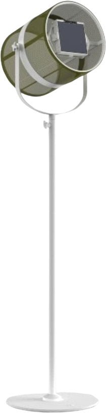 Lampadaire abat - jour kaki et pied blanc La Lampe Paris - Maiori - The Cool Republic
