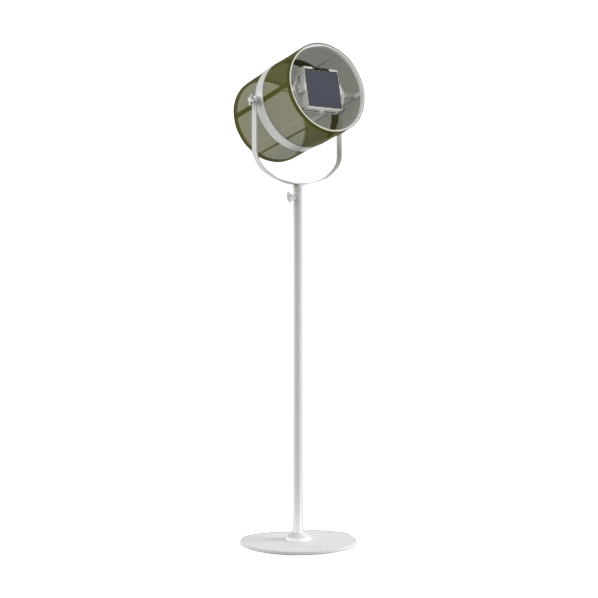 Lampadaire abat-jour kaki et pied blanc La Lampe Paris - Maiori - The Cool Republic