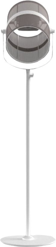 Lampadaire abat - jour taupe clair et pied blanc La Lampe Paris - Maiori - The Cool Republic