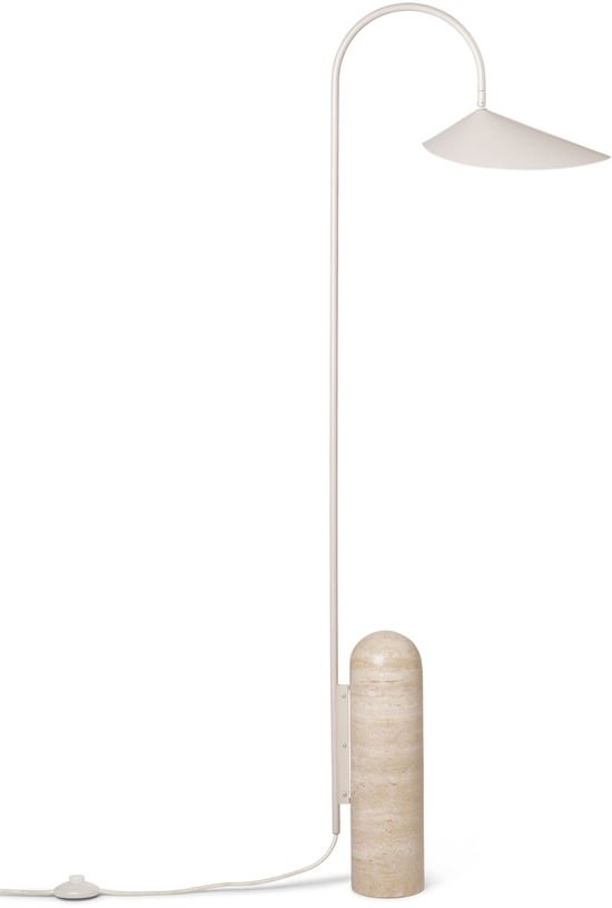 Lampadaire avec socle en marbre beige Arum - Ferm Living - The Cool Republic