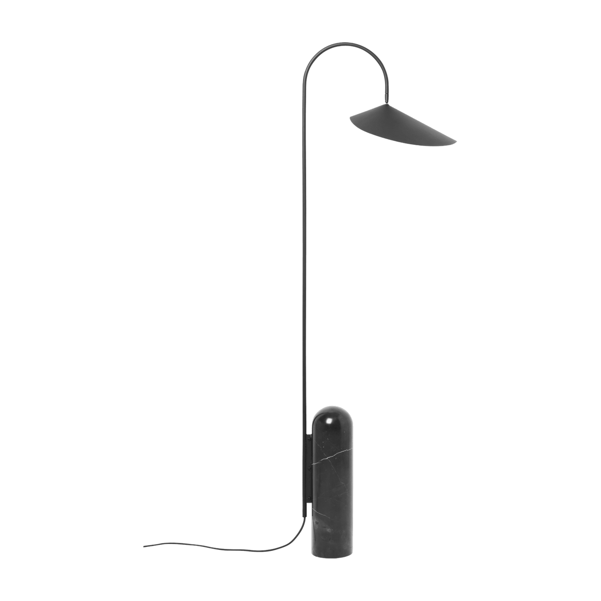 Lampadaire avec socle en marbre noir Arum - Ferm Living - The Cool Republic