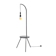 Lampadaire avec table en bois noir Studio Simple - Serax - The Cool Republic