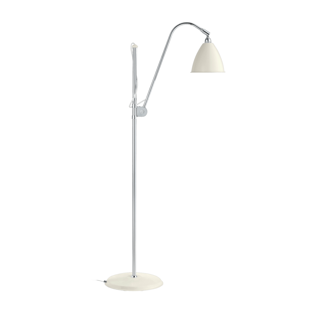 White floor lamp base silver plated brass 16cm BL3 - Gubi - The Cool Republic