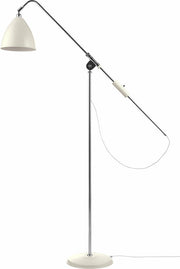 Lampadaire blanc base argenté en laiton BL4 - Gubi - The Cool Republic