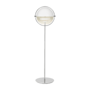 Lampadaire blanc base argenté Multi-Lite - Gubi - The Cool Republic