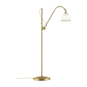 Lampadaire blanc base dorée en laiton 16 cm BL3 - Gubi - The Cool Republic