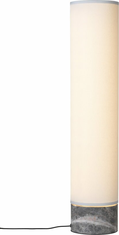 Lampadaire blanc base en marbre gris 80 cm Unbound - Gubi - The Cool Republic