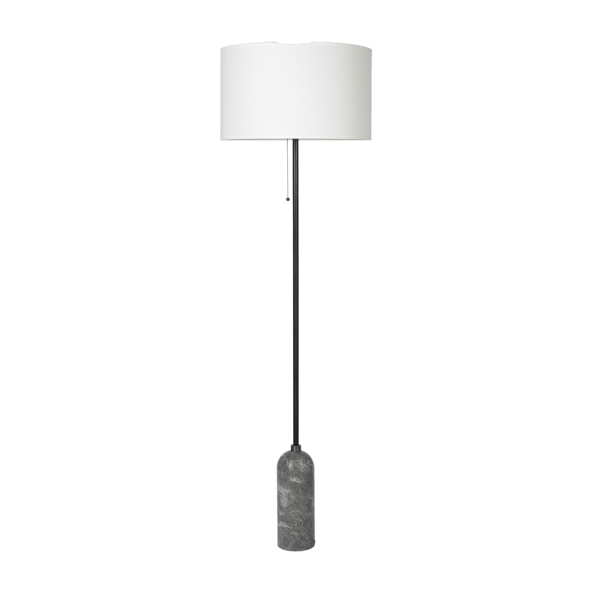 White floor lamp base in grey marbre Gravity - Gubi - The Cool Republic