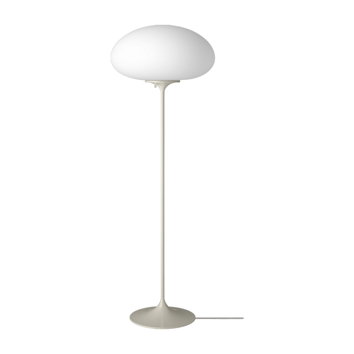 Lampadaire blanc base gris clair 110 cm Stemlite - Gubi - The Cool Republic