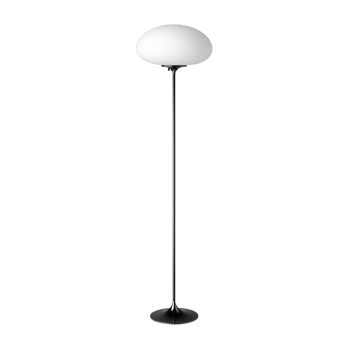 Lampadaire blanc base noir 150 cm Stemlite - Gubi - The Cool Republic