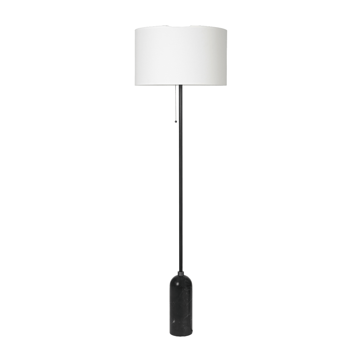 Lampadaire blanc base noir Gravity - Gubi - The Cool Republic
