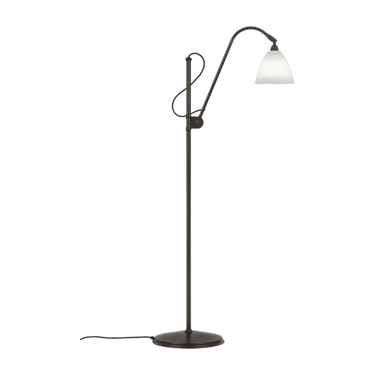White floor lamp base black brass 16cm BL3 - Gubi - The Cool Republic