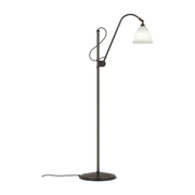 Lampadaire blanc base noire en laiton 16 cm BL3 - Gubi - The Cool Republic