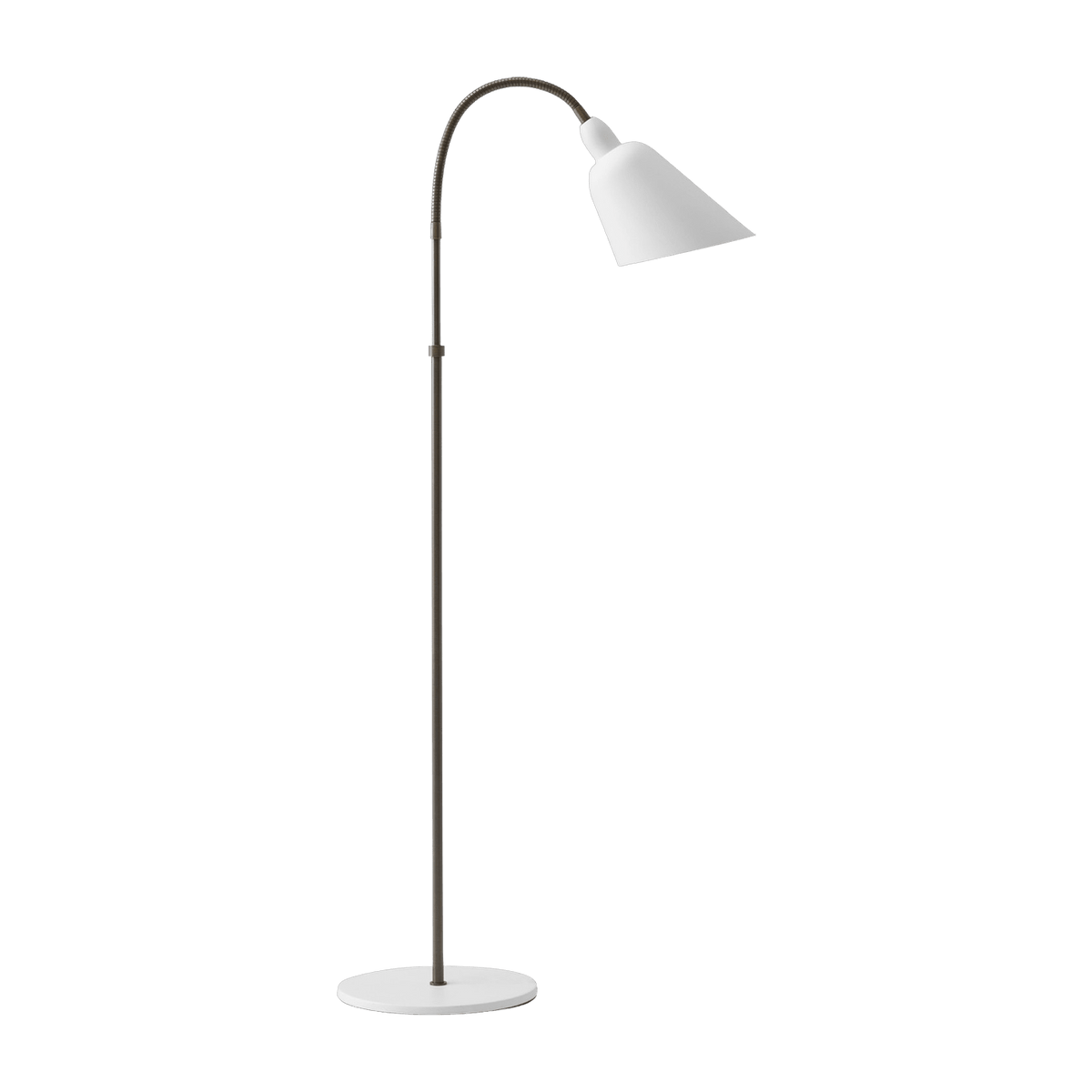 White floor lamp with bronze detail Anniversary Edition Bellevue - &tradition - The Cool Republic