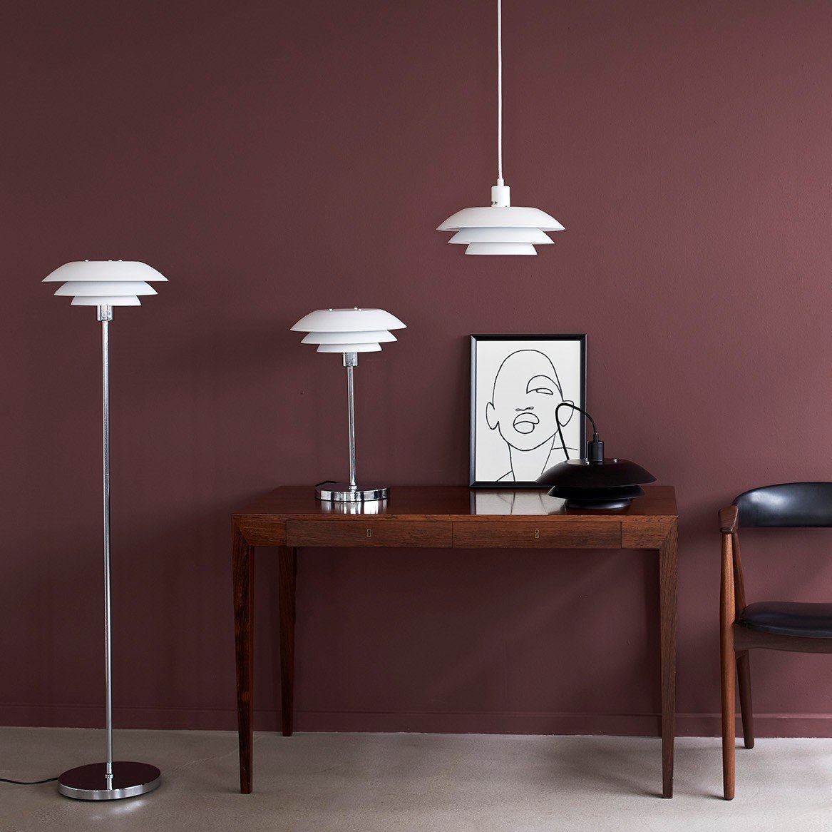 Lampadaire blanc mat DL31 - Dyberg Larsen - The Cool Republic