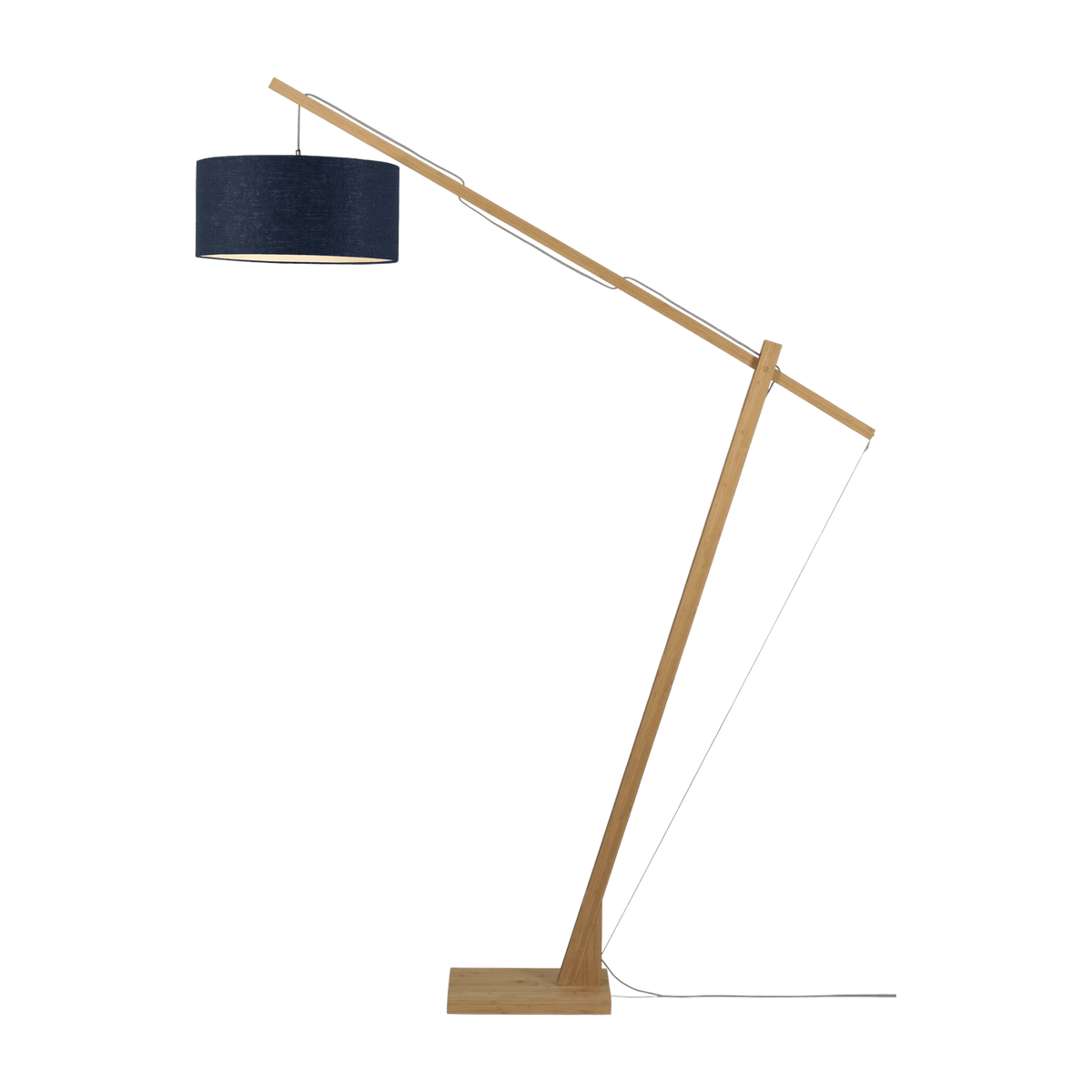 Lampadaire bleu en bambou et lin Montblanc - Good & Mojo - The Cool Republic