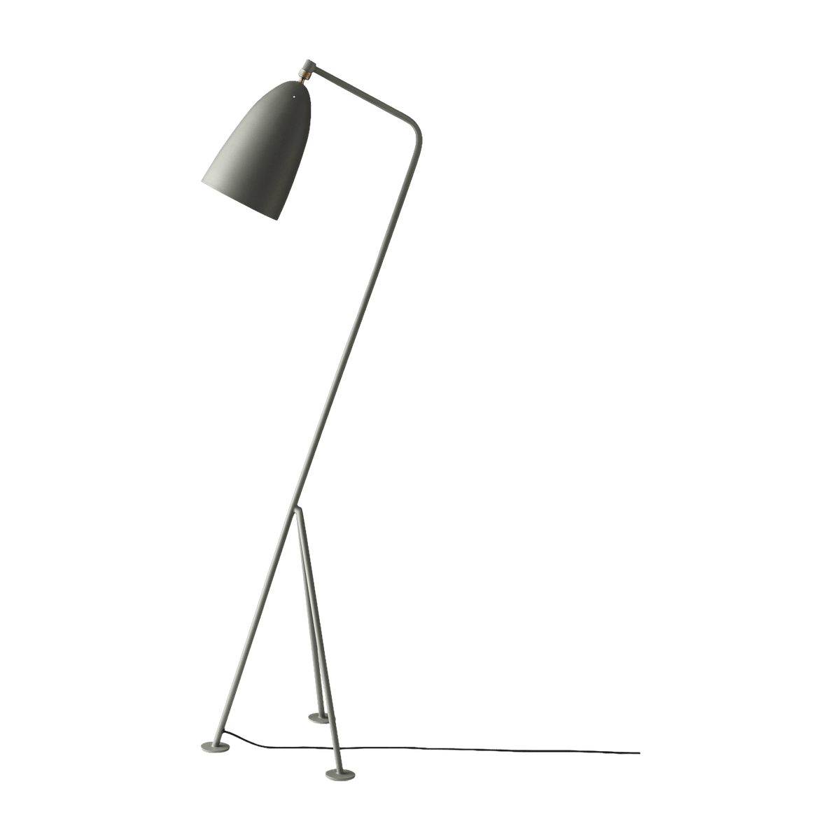 Floor lamp gris clair in brass - Gubi - The Cool Republic