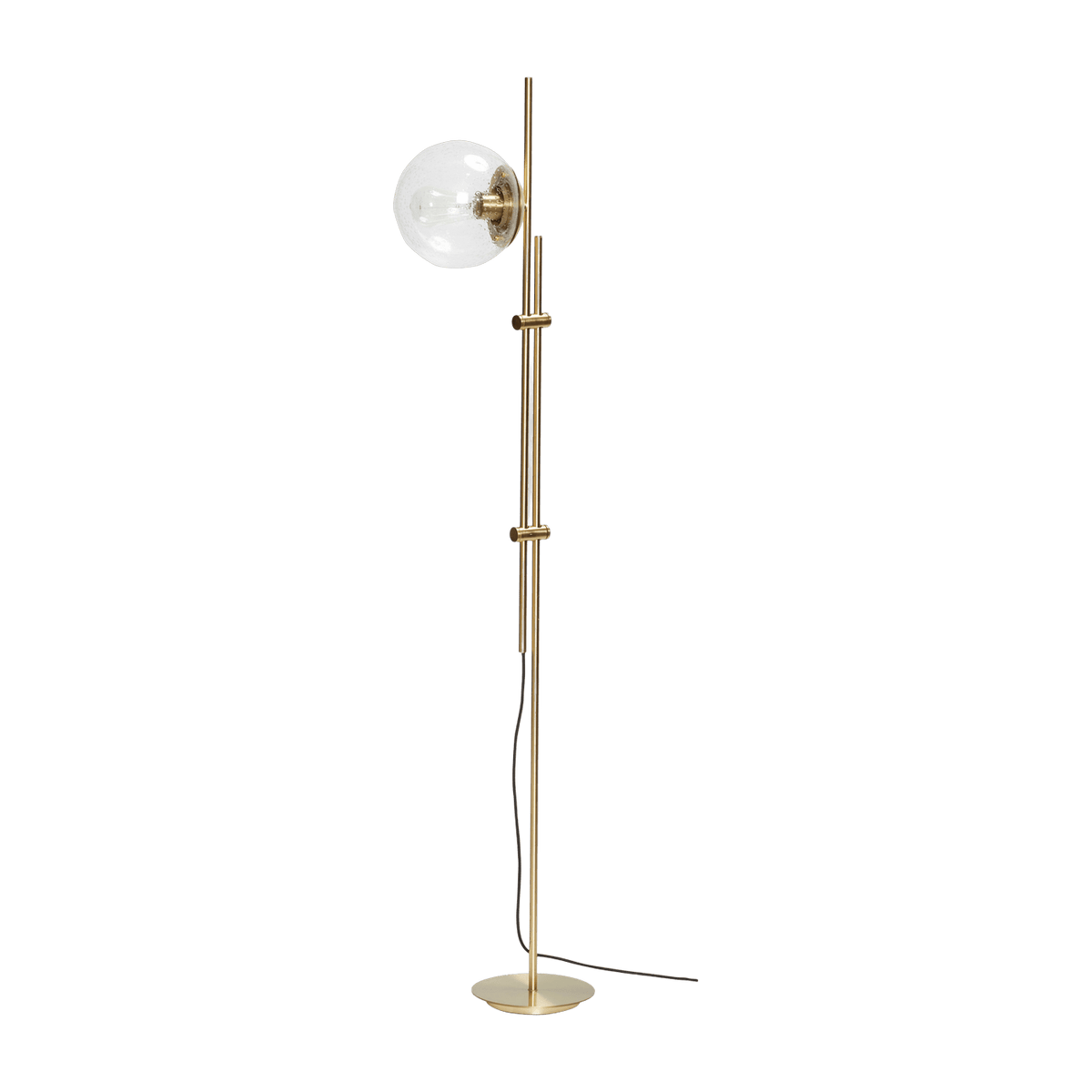 Lampadaire boule en laiton - Hübsch - The Cool Republic