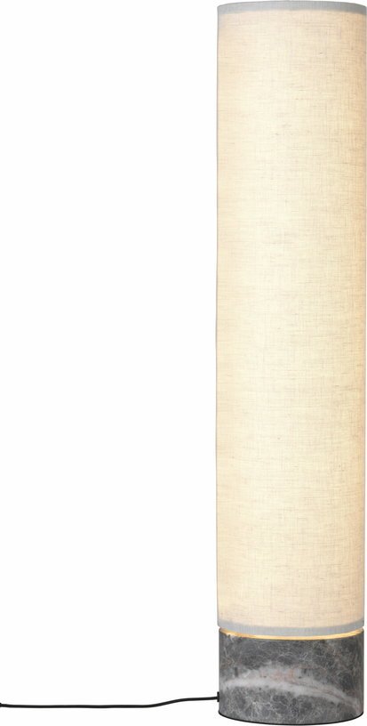 Lampadaire crème base en marbre gris 120 cm Unbound - Gubi - The Cool Republic
