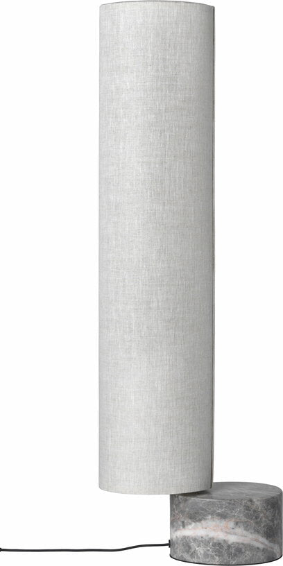 Lampadaire crème base en marbre gris 120 cm Unbound - Gubi - The Cool Republic