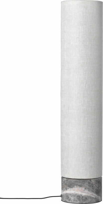 Lampadaire crème base en marbre gris 80 cm Unbound - Gubi - The Cool Republic