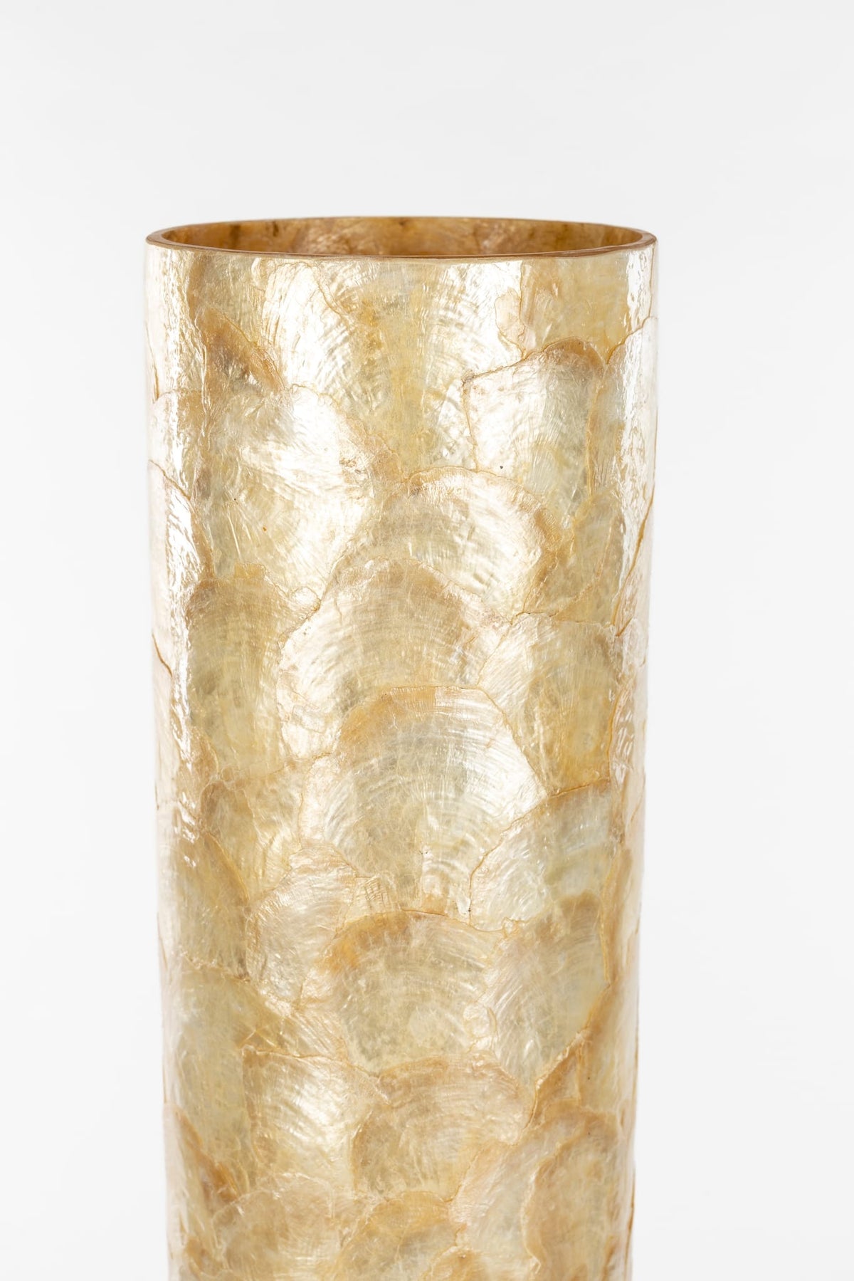 Lampadaire cylindrique en acrylique et bois de chêne marron 150cm Beam - Dutchbone — vue 5