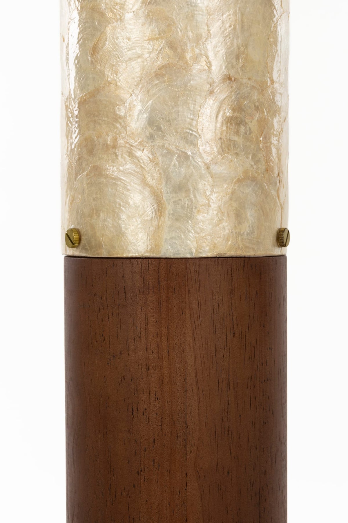 Lampadaire cylindrique en acrylique et bois de chêne marron 150cm Beam - Dutchbone — vue 6