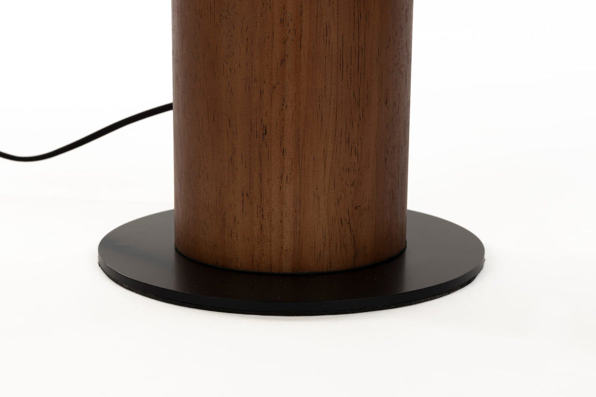 Lampadaire cylindrique en acrylique et bois de chêne marron 150cm Beam - Dutchbone — vue 7